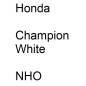 Preview: Honda, Champion White, NHO.